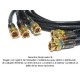 Cable Coaxial Digital BNC 3 Vías 10 m, ensamblado, terminales en oro